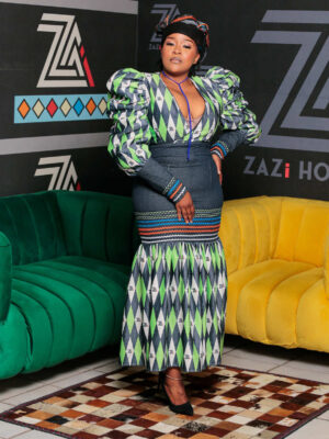 Inenekazi LaseAfrika Kente-Inspired Gown