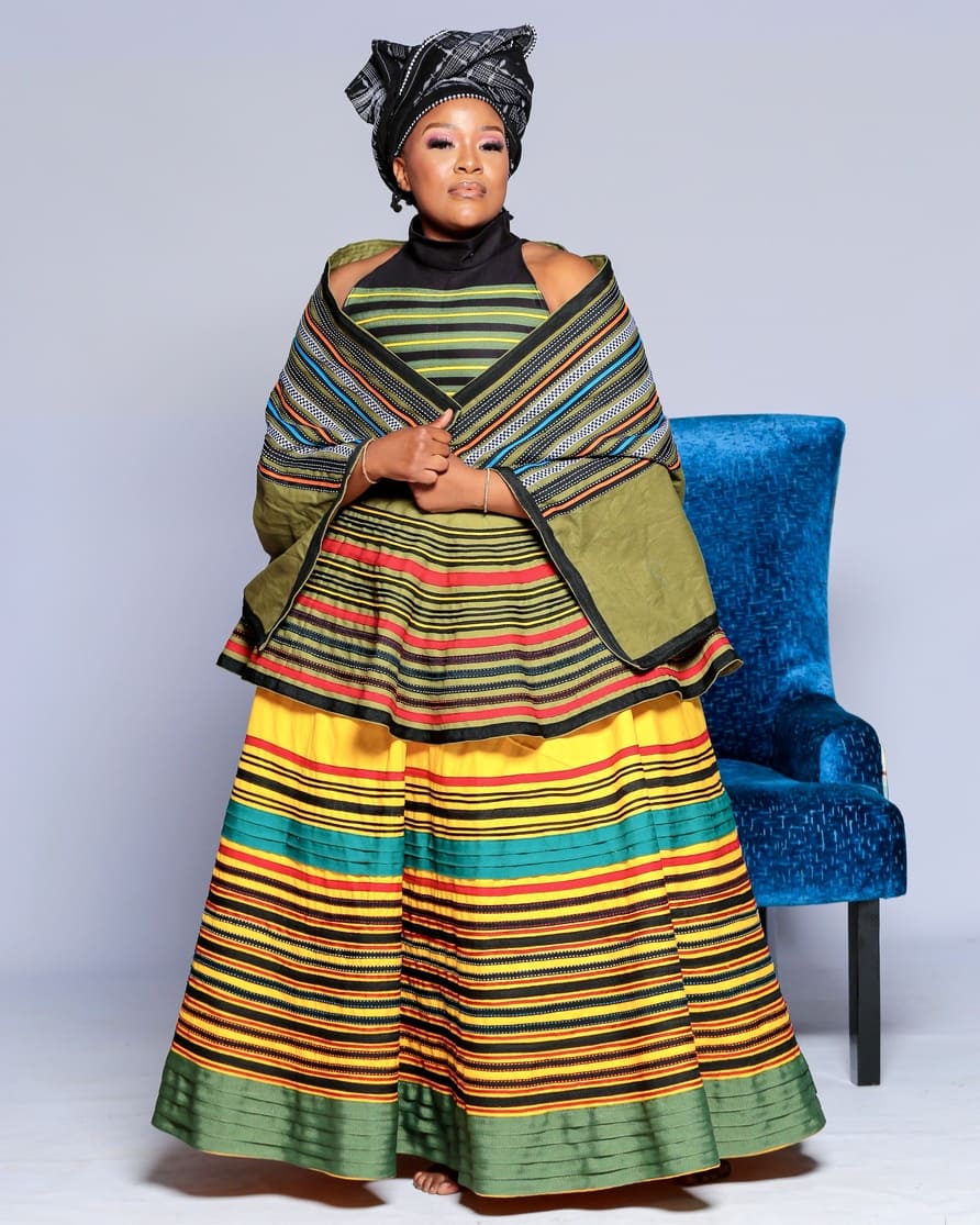 Zazi Tiered Halter Gown - Image 2