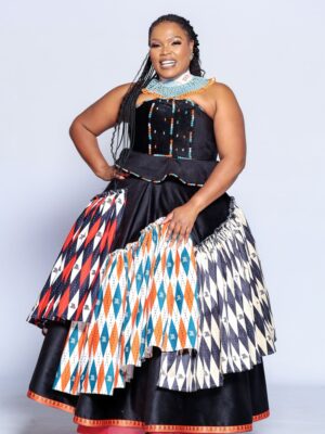 Isigqi Layered Pattern Dress