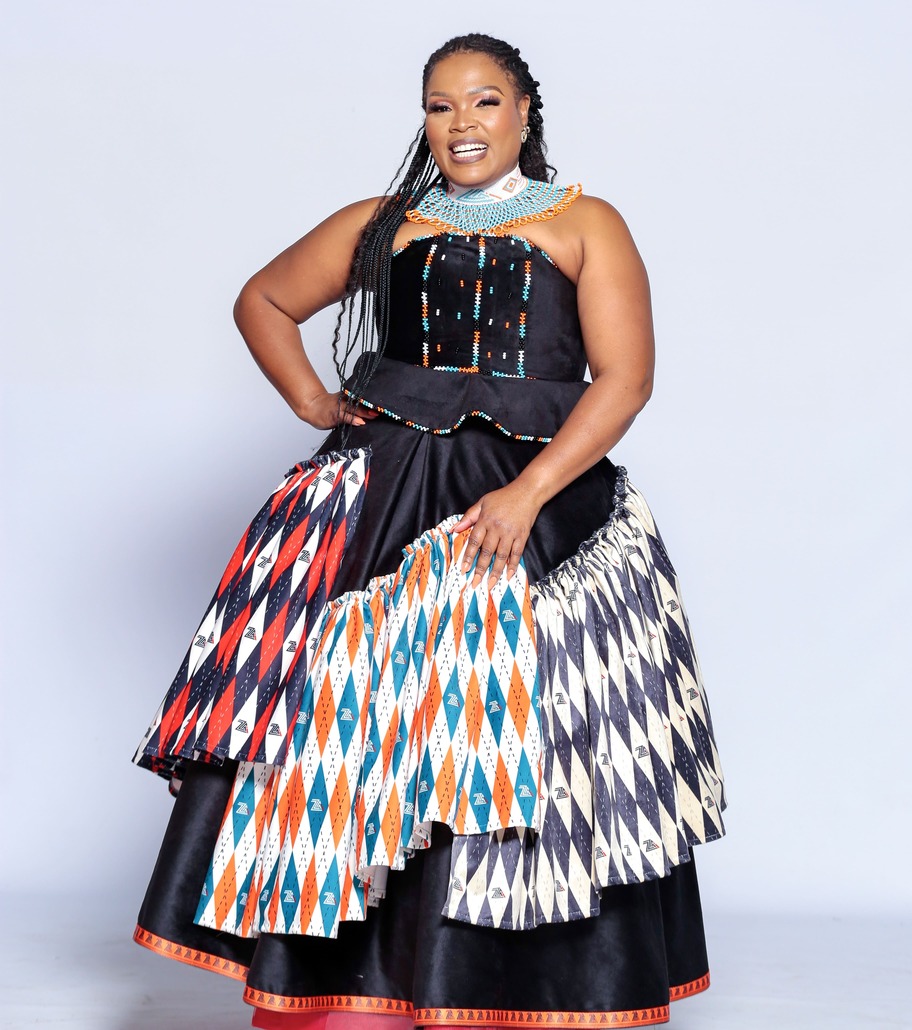 Isigqi Layered Pattern Dress