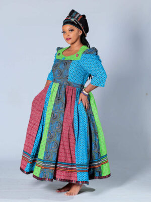 Lulama Patchwork Maxi Dress