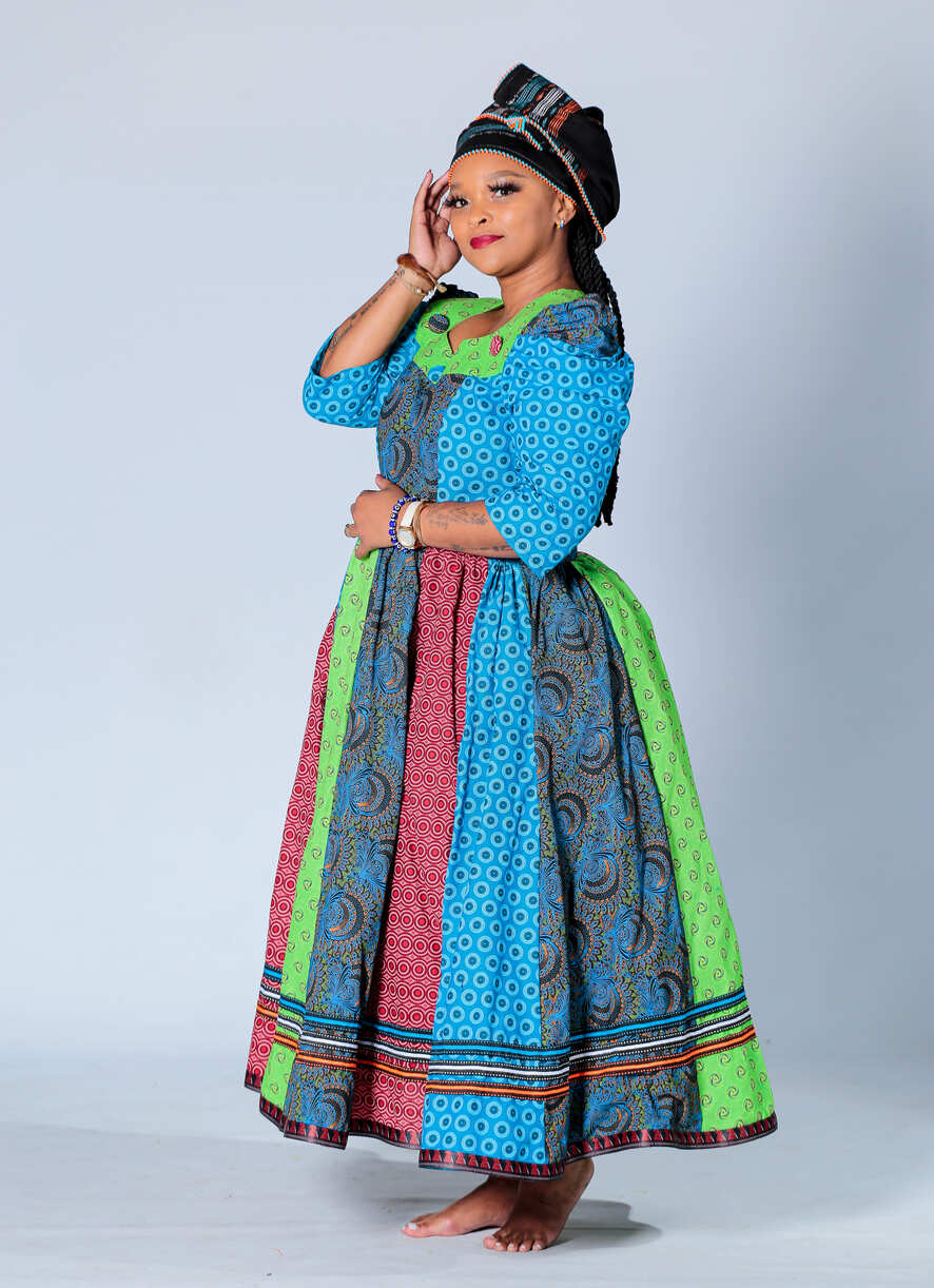 Lulama Patchwork Maxi Dress - Image 2